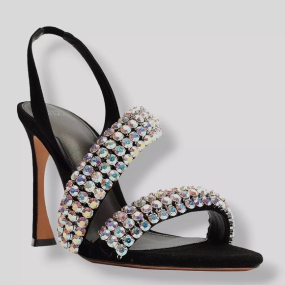 Alexandre Birman Rhinestone Slingback Strappy Heeled Sandals Size: 37 💎💧💦🦋 - Picture 3 of 11